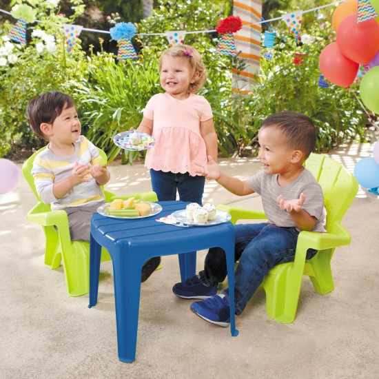 Little Tikes Ride-ons Garden Table & Chairs - Blue/Green