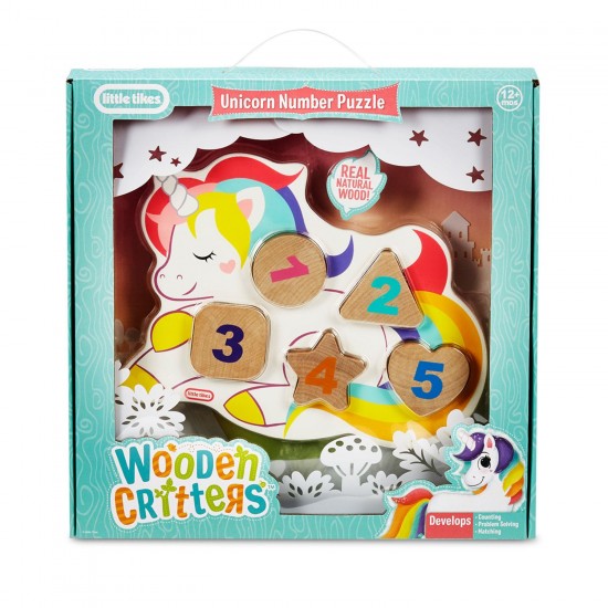 Little Tikes Preschool - Wooden Critters™ Number Puzzle - Unicorn