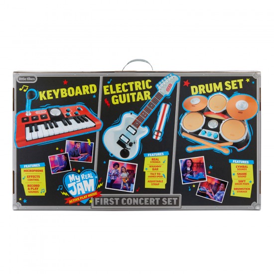 Little Tikes Preschool - My Real Jam™ First Concert Set with Drums, Keyboard and Electric Guitar