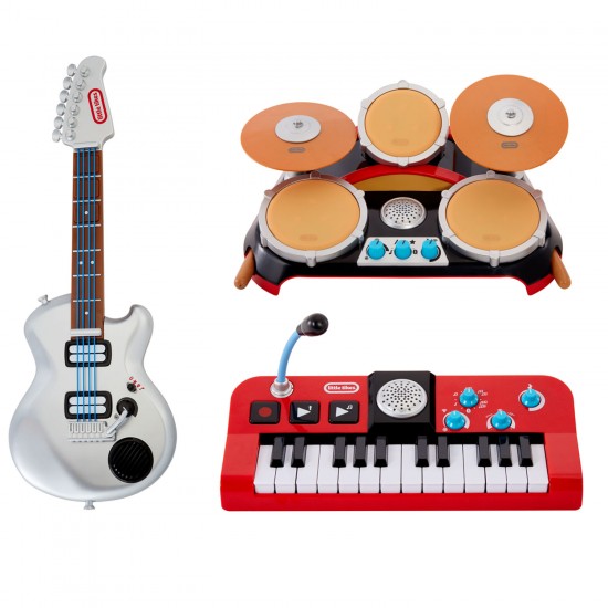 Little Tikes Preschool - My Real Jam™ First Concert Set with Drums, Keyboard and Electric Guitar